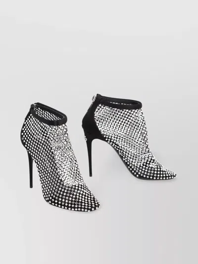 Dolce & Gabbana Crystal-embellished Satin Ankle Pumps