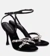 Dolce & Gabbana Dolce&gabbana Black Satin Sandal With Stones In Black