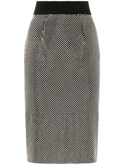 DOLCE & GABBANA CRYSTAL-EMBELLISHED SKIRT