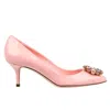Dolce & Gabbana Crystal Embellished Suede Pumps