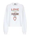 Dolce & Gabbana Lettering Print Oversized Sweatshirt In White