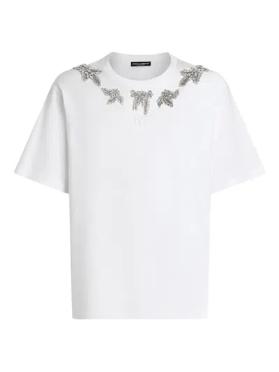 DOLCE & GABBANA CRYSTAL-EMBELLISHED T-SHIRT