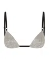 DOLCE & GABBANA CRYSTAL-EMBELLISHED TRIANGLE BRA