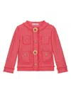 Dolce & Gabbana Embellished Cotton-blend Tweed Jacket In Pink