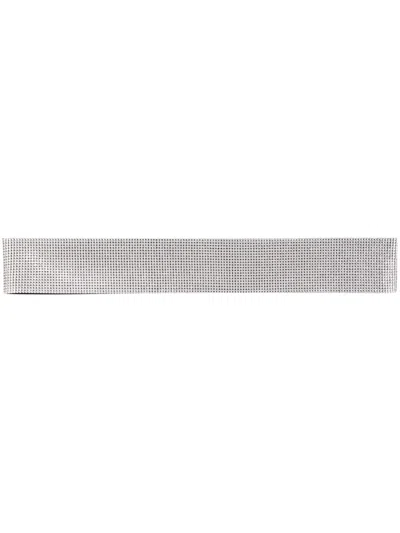 Dolce & Gabbana Crystal Embellished Belt In Silver
