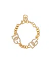 Dolce & Gabbana Crystal-embellishment Link-chain Bracelet In Yellow