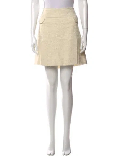 Pre-owned Dolce & Gabbana Crystal Embellishments Mini Skirt In Neutral