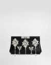 Dolce & Gabbana Crystal Embroidered Marlene Handbag In Black