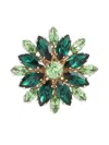 Dolce & Gabbana Brooch With Rhinestones In Green