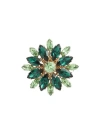 Dolce & Gabbana Brooch With Rhinestones In Green