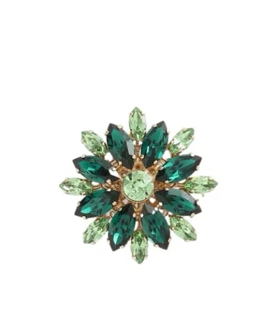 Dolce & Gabbana Crystal-flower Brooch In Multi