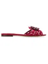 Dolce & Gabbana Bianca Gemstone Cluster Sandals