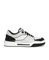 Dolce & Gabbana New Roma Calfskin Leather Sneakers With Thermoset Crystals In White