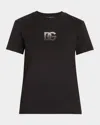 Dolce & Gabbana Crystal Logo T-shirt In Black