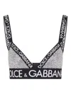 Dolce & Gabbana Crystal Mesh Triangle Bra In Black