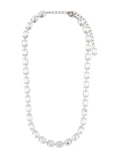 Pre-owned Dolce & Gabbana Crystal Station Link Necklace In Multi