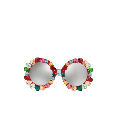 Dolce & Gabbana Crystal Sunglasses In Multi
