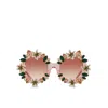 Dolce & Gabbana Crystal Sunglasses In Pink