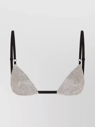 Dolce & Gabbana Crystal Triangle Leather Trim