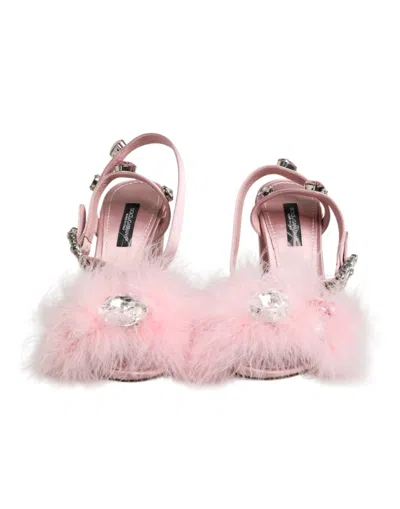 Dolce & Gabbana Crystal-embellished Feather Heel In Multi