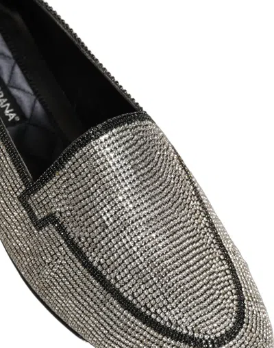 Dolce & Gabbana Crystal-embellished Leather Loafer In Multi