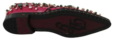 Dolce & Gabbana Crystal-embellished Patent Leather Heel In Pink
