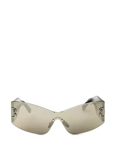 Dolce & Gabbana Crystal-embellished Sunglasses In Gray