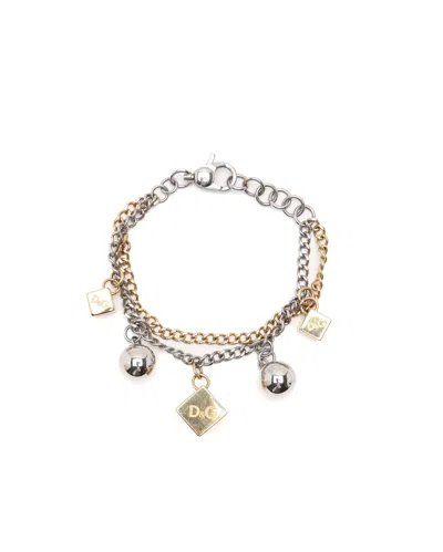 Dolce & Gabbana Cubic Bracelet In Gray