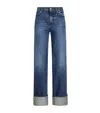 Dolce & Gabbana Cuffed High-rise Jeans In Blue
