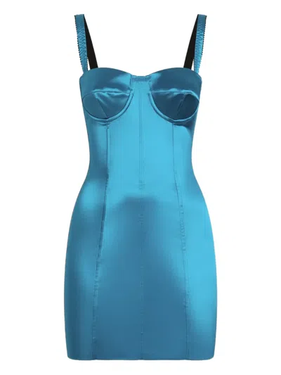 Dolce & Gabbana Cup-detail Mini Dress In Burgundy