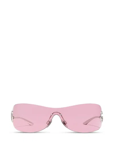 Dolce & Gabbana Curved-frame Sunglasses In Pink