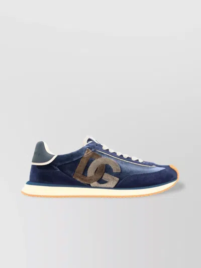 Dolce & Gabbana Cushion Low-top Sneakers Suede Accents In Blue
