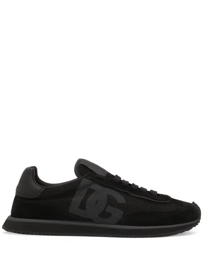 DOLCE & GABBANA CUSHION MIXED-MATERIAL SNEAKERS
