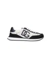 Dolce & Gabbana Multicolor Mesh And Split Leather Cushion Sneakers In Black