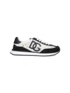 Dolce & Gabbana Black And White Low Top With Lace Details And Dg Patch On The Side In Black