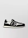 Dolce & Gabbana Multicolor Mesh And Split Leather Cushion Sneakers In Black