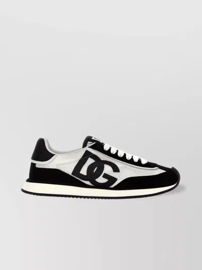 DOLCE & GABBANA 'CUSHION' SNEAKERS CONTRAST PANELS MESH UPPER RUBBER SOLE