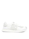 Dolce & Gabbana Low-profile Sneakers With Textured Logo Detail In White