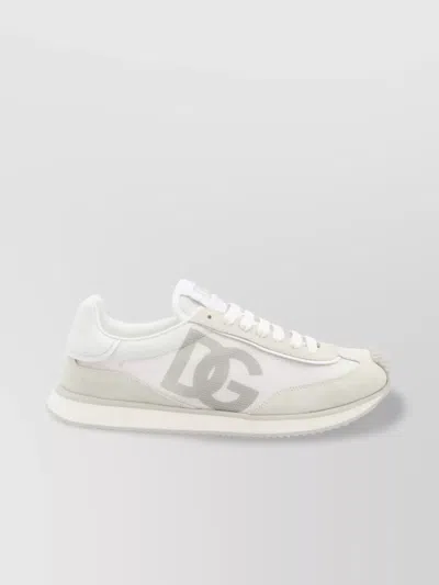 Dolce & Gabbana Cushion Sneakers Leather Imperfections In White