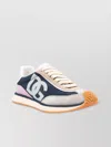Dolce & Gabbana Cushion Sneakers With Mesh And Suede In Neutrals