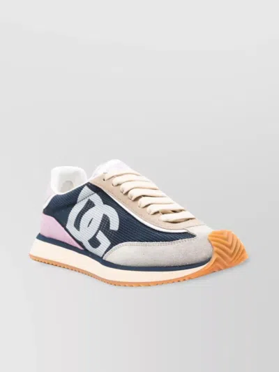 DOLCE & GABBANA CUSHION SNEAKERS WITH MESH AND SUEDE