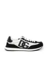 Dolce & Gabbana Multicolor Mesh And Split Leather Cushion Sneakers In Black