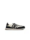 Dolce & Gabbana Men Two-tone Mesh And Suede Dg Aria Sneakers In White