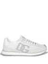 Dolce & Gabbana Portofino Calfskin Sneakers Dg Logo In White