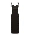 Dolce & Gabbana Midi Dress Bustier Neckline Spaghetti Straps In Black