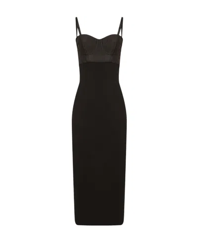 DOLCE & GABBANA DOLCE  GABBANA CUT OUT SPAGHETTI STRAP MIDI DRESS
