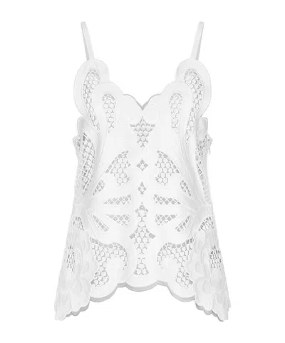 DOLCE & GABBANA CUT-OUT DETAILED COTTON TOP