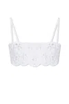 Dolce & Gabbana Cotton Top With Cut-out Detailing In Bianco Ottico
