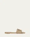 Dolce & Gabbana Cut-out Dg Rubber Sandals In Beige