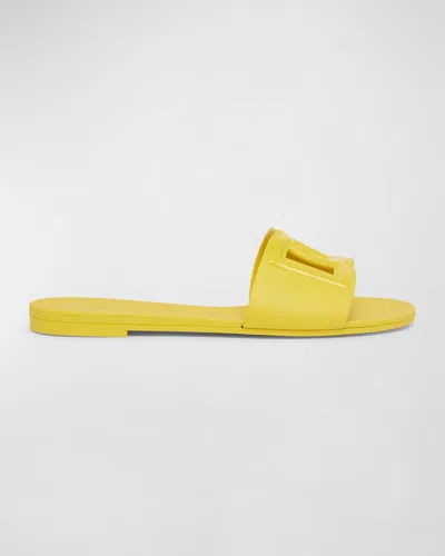 Dolce & Gabbana Rubber Sandal In Yellow